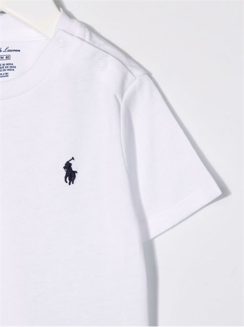 T-shirt neonato bianca RALPH LAUREN KIDS | 320832904033